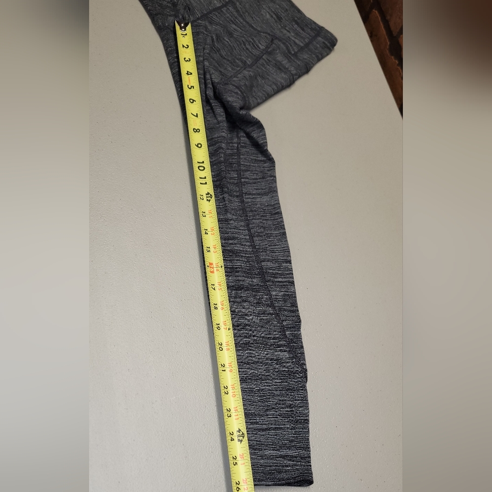 Athleta Womens High Rise Space Dye Leggings Grey Side Pockets Yoga Pants XS - Picture 5 of 10